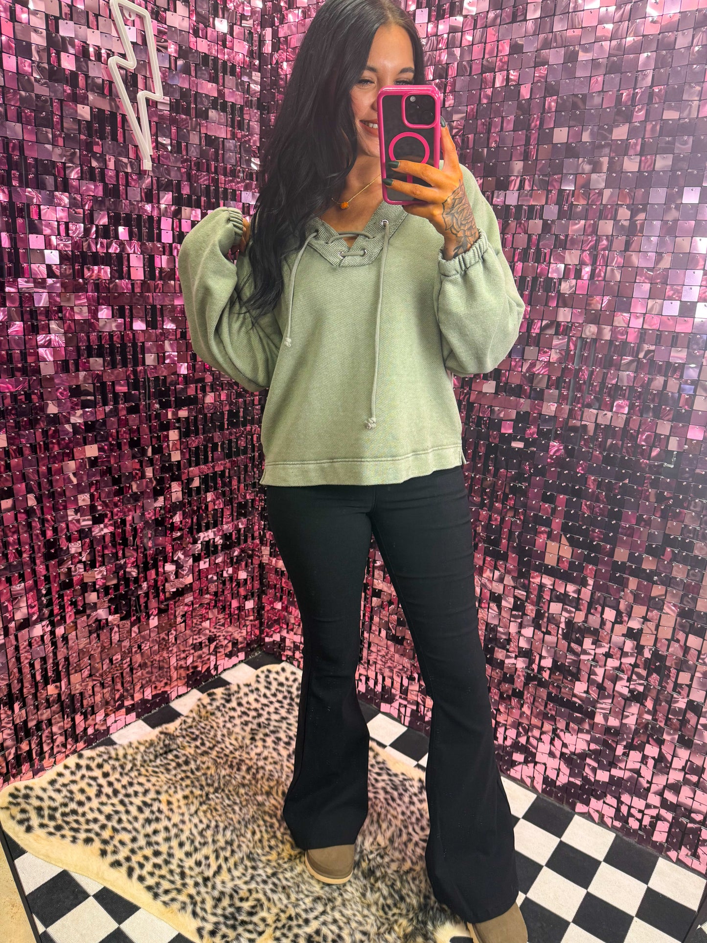 The Flora High Waisted Bell Bottom Flare Jeans