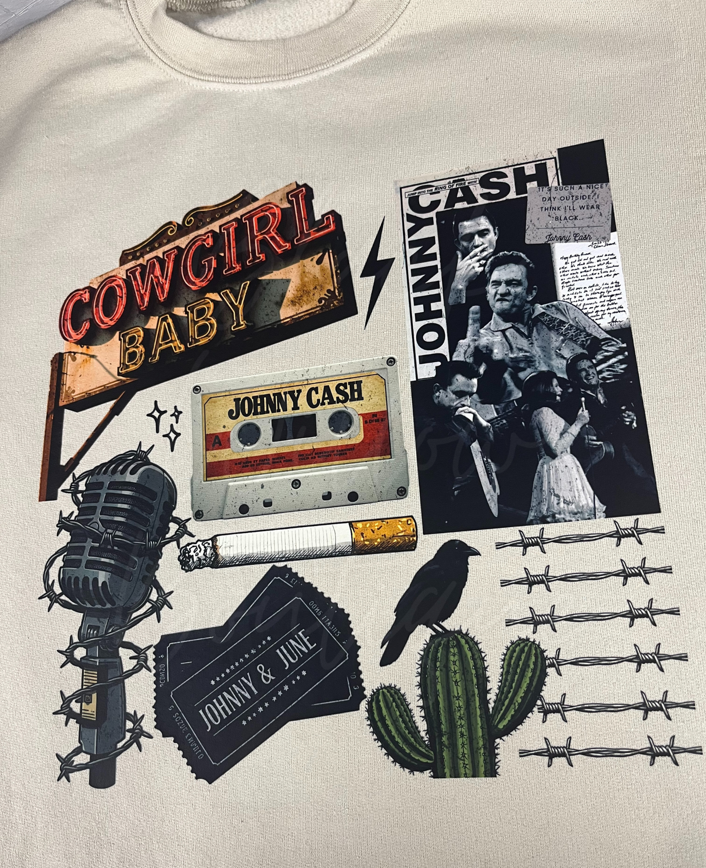 Johnny C Boujee Collage Tee Or Sweatshirt