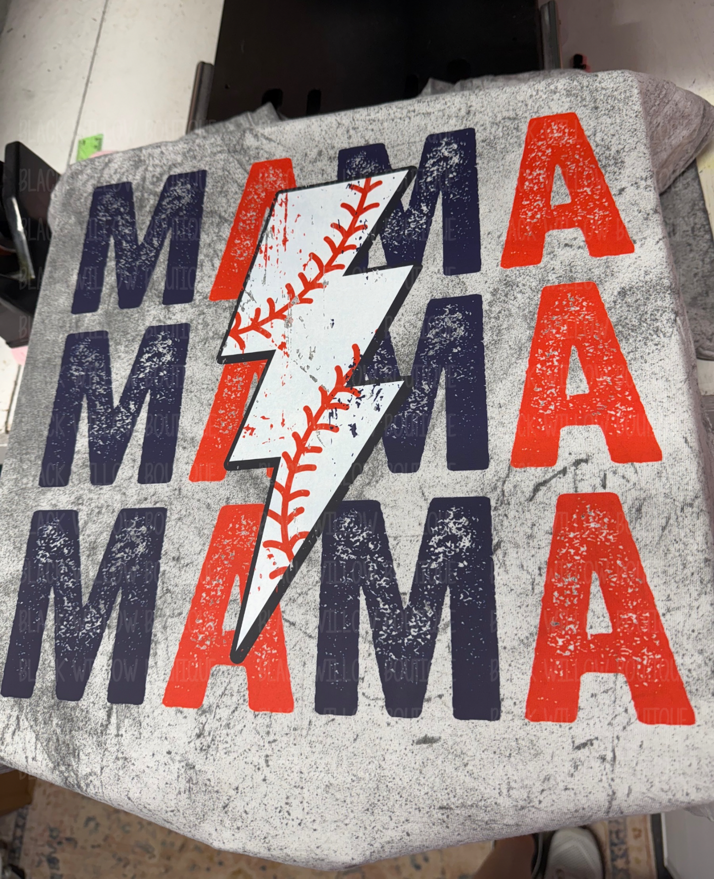 Stacked Baseball Mama Tee