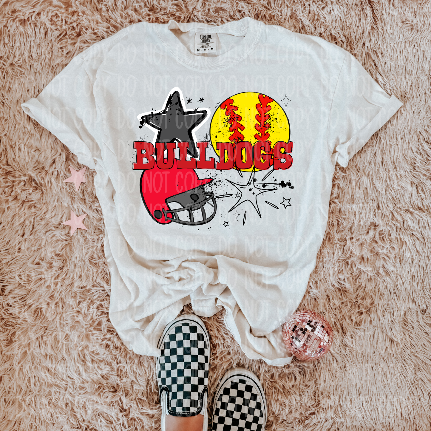 Bulldogs Softball Single Print DTF Transfer