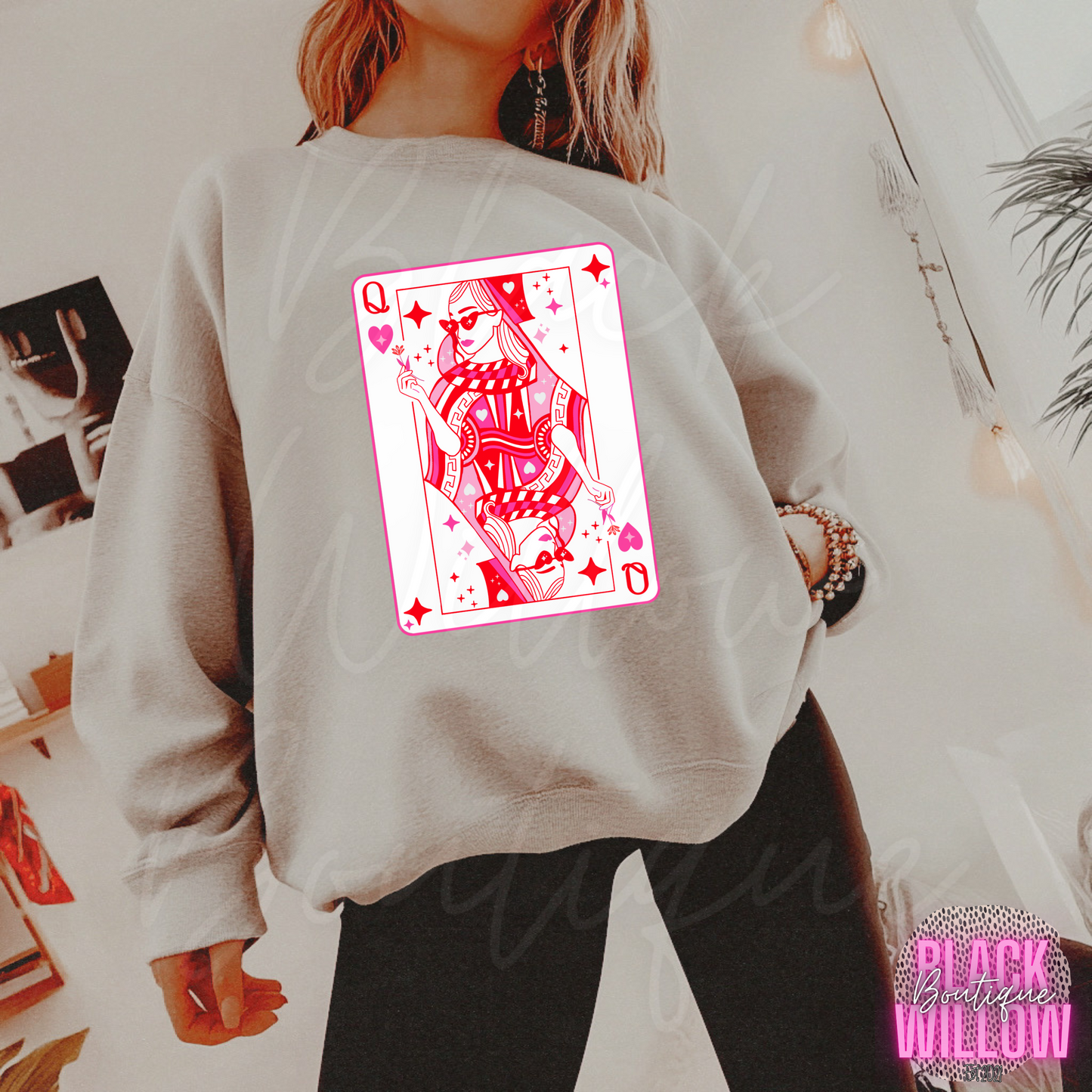 Queen Of Hearts Tee Or Sweatshirt