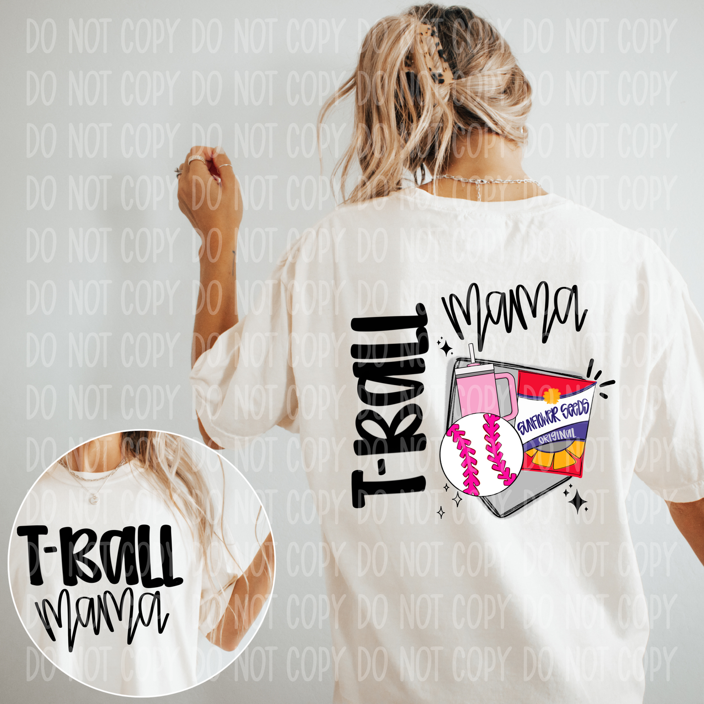 T-Ball Mama (Front) Single Print DTF Transfer