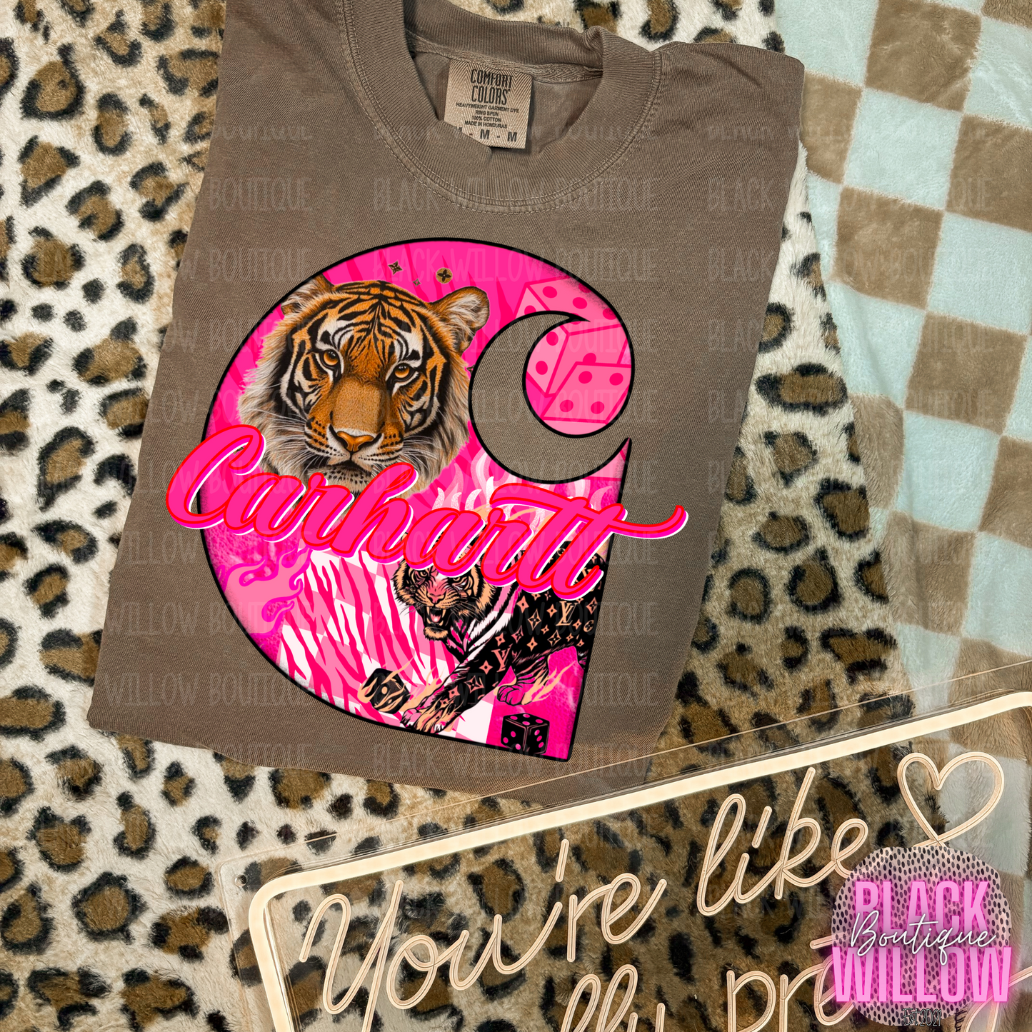 Boujee Tiger Tee Or Sweatshirt
