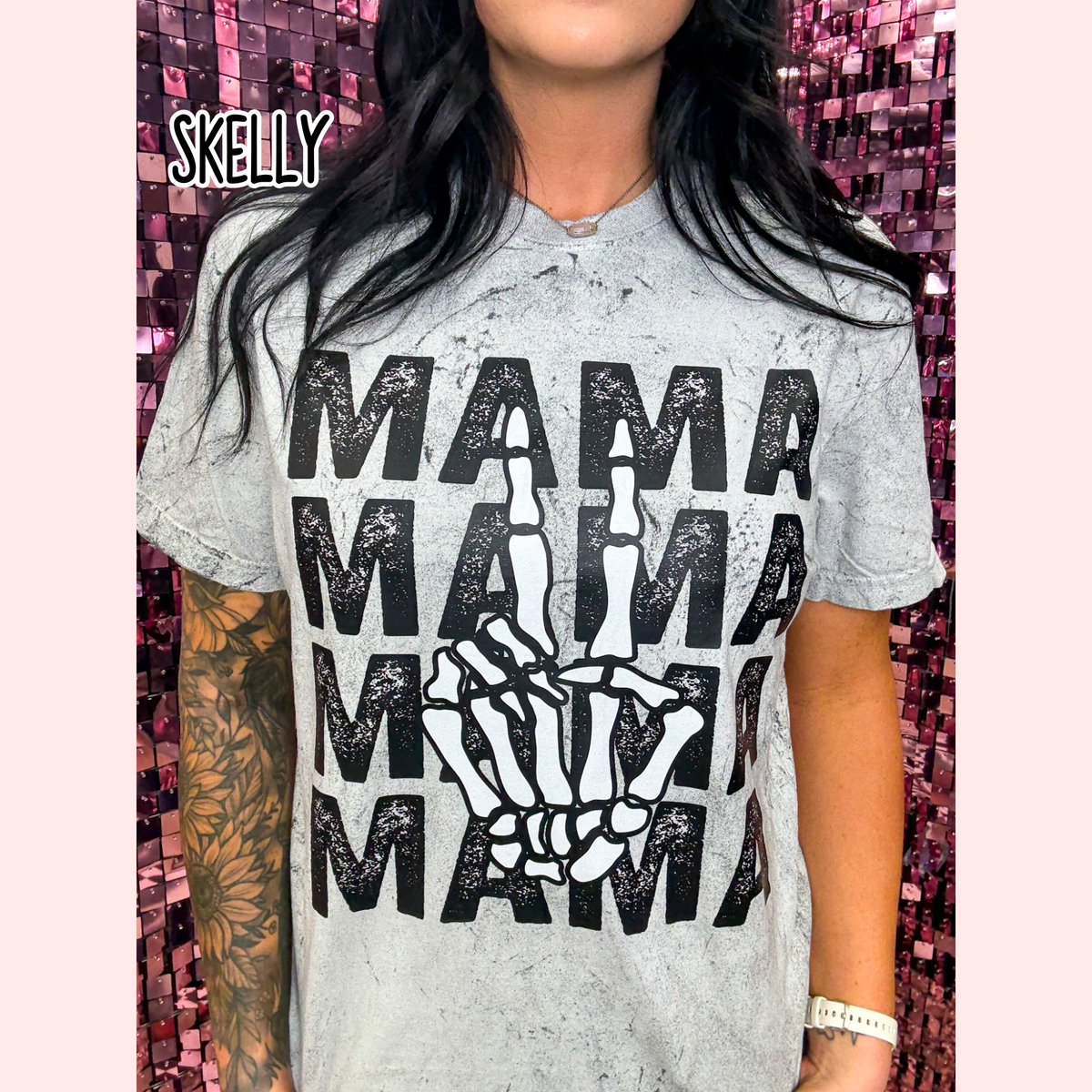 Checkered Mama Tee Or Sweatshirt