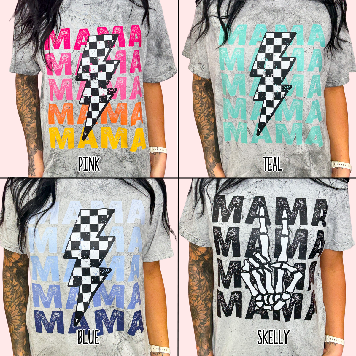 Checkered Mama Tee Or Sweatshirt