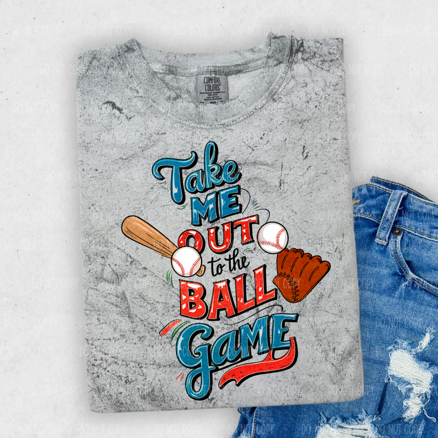 Take Me Out To The Ballgame Single Print DTF Transfer