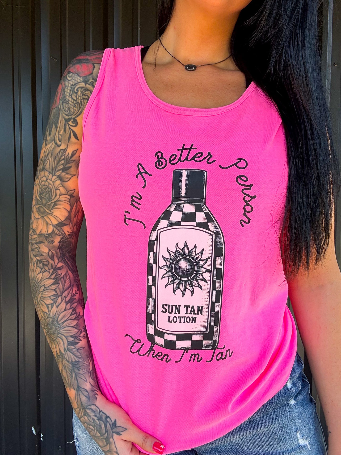 I'm A Better Person When I'm Tan Comfort Colors Tank