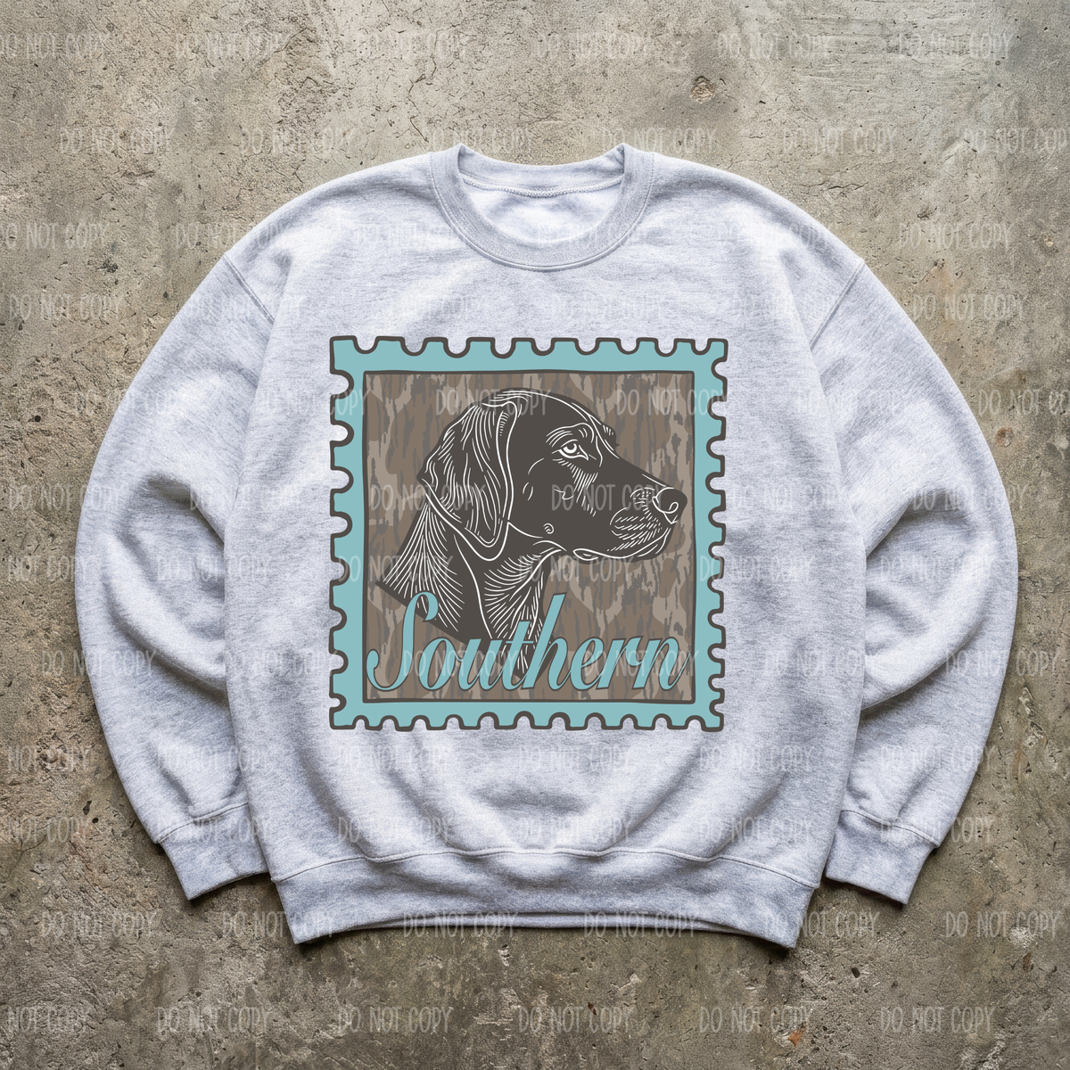 Southern Stamp Dog - Teal