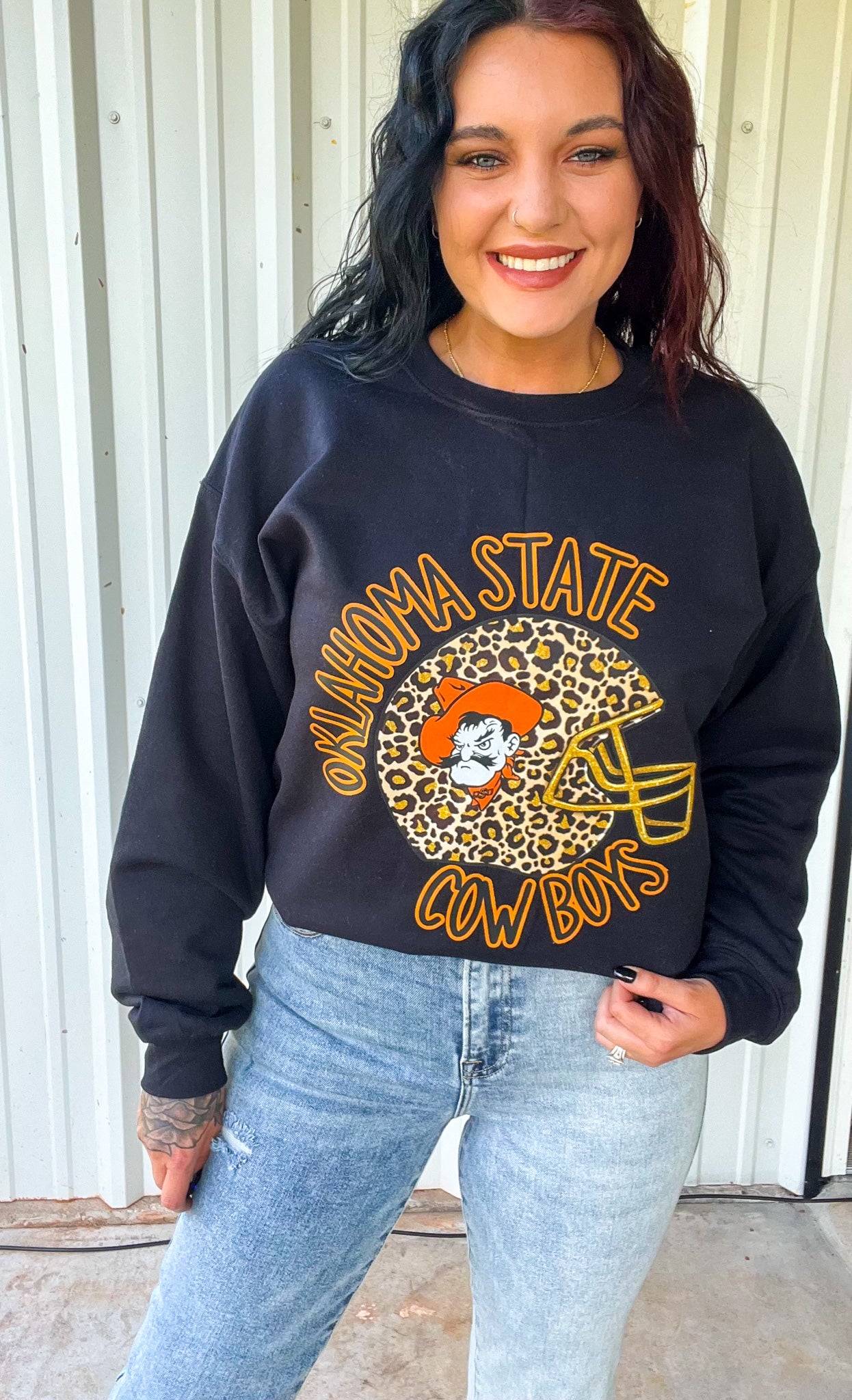 Orange Oklahoma Football Tee Or Sweatshirt