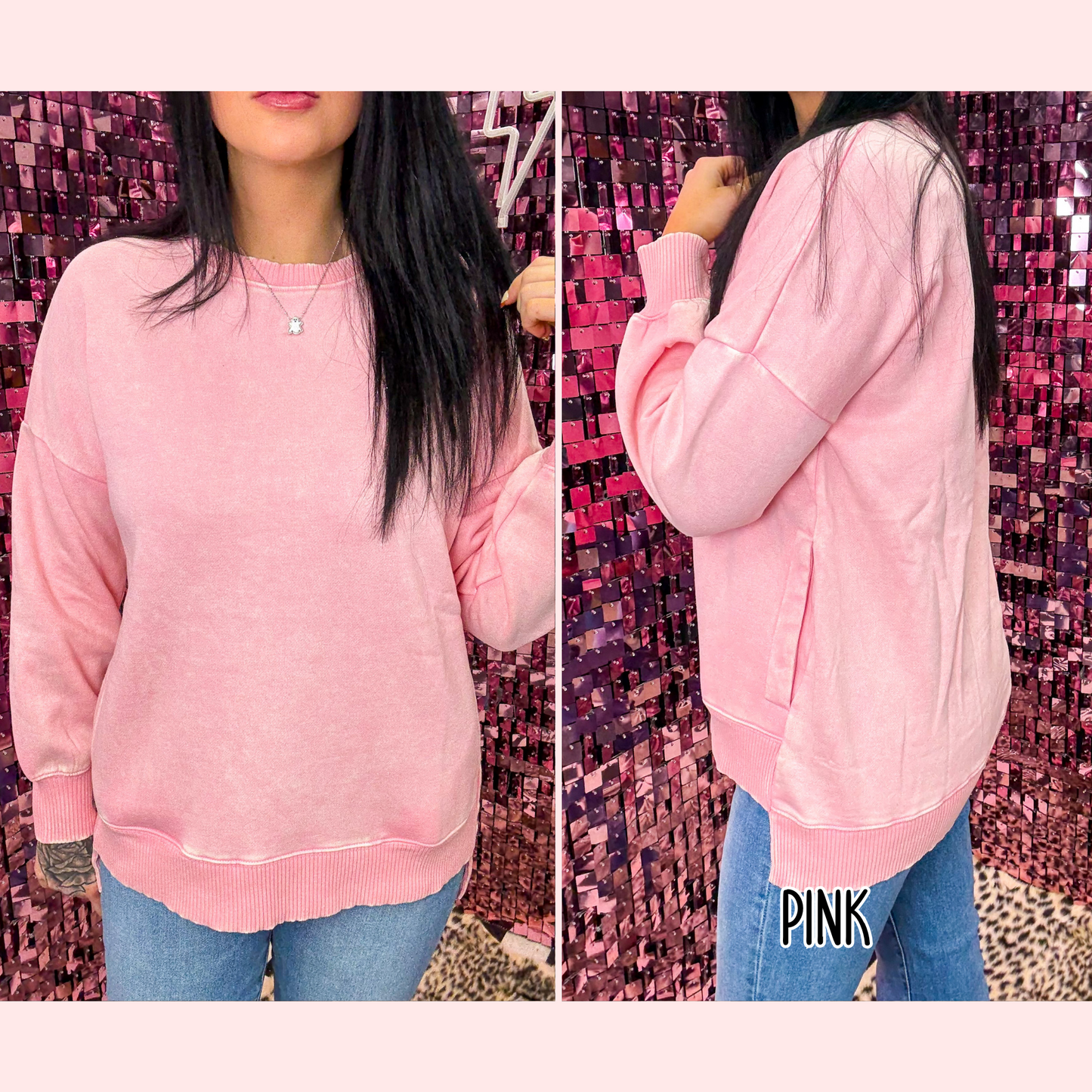 The Stella Acid Washed Fleece Pullover