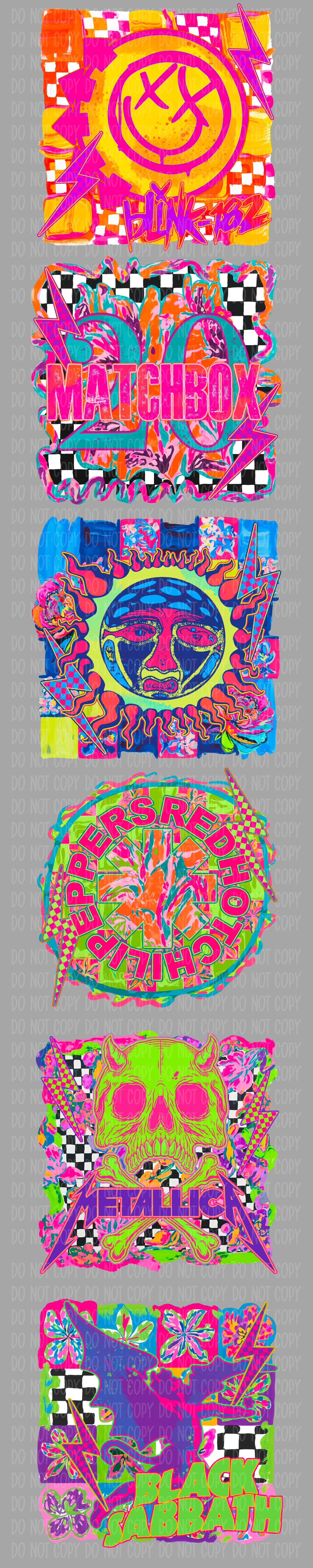 Neon Band (2) Pre-Made Gang Sheet