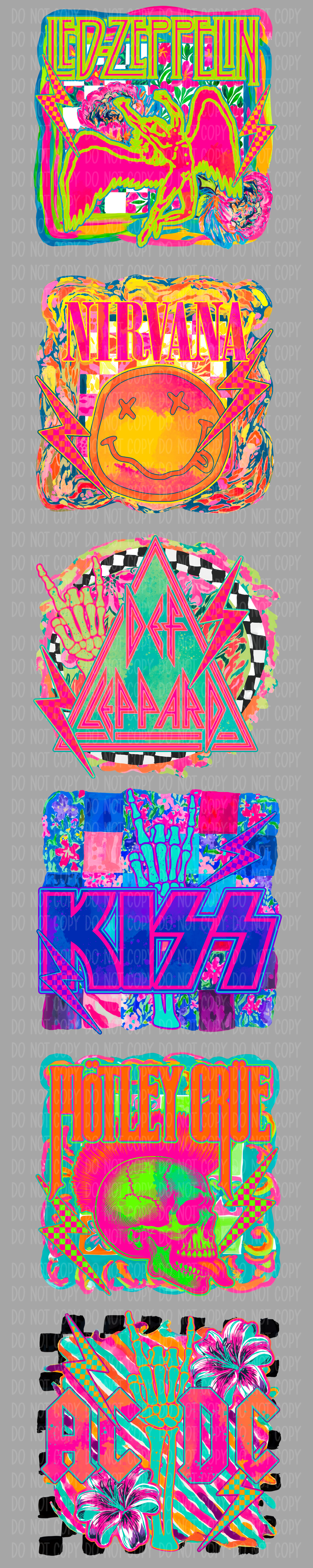 Neon Band (1) Pre-Made Gang Sheet