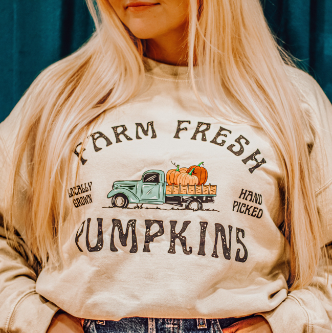 Farm Fresh Pumpkins Tee Or Sweatshirt