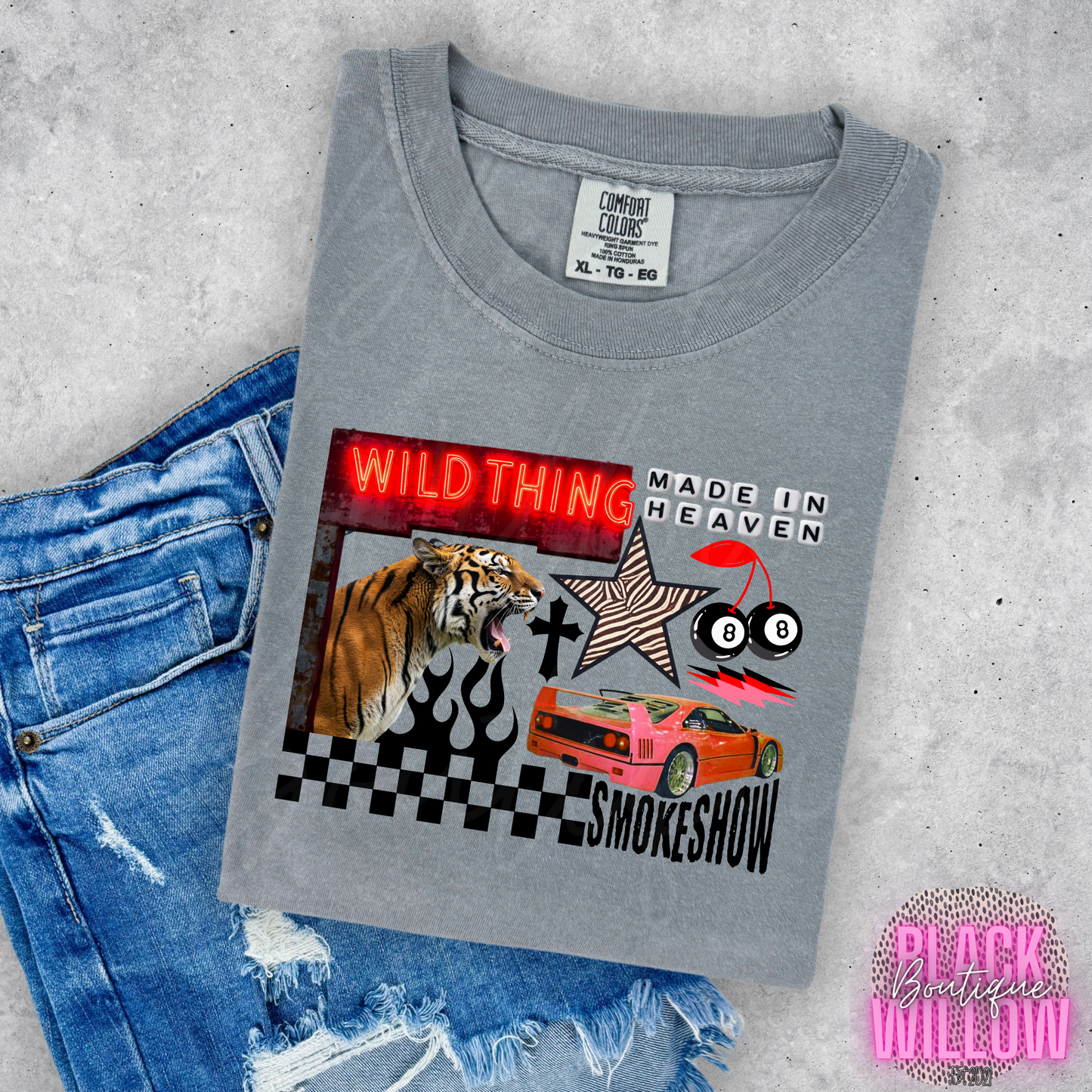 Smokeshow Boujee Collage Tee Or Sweatshirt