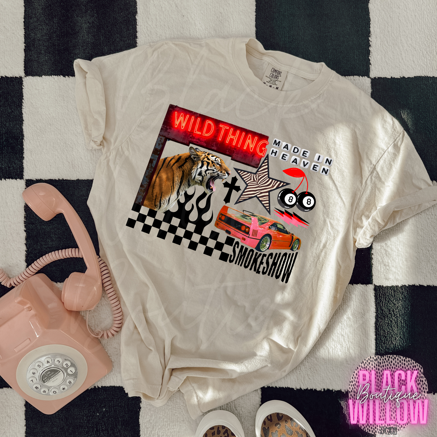 Smokeshow Boujee Collage Tee Or Sweatshirt