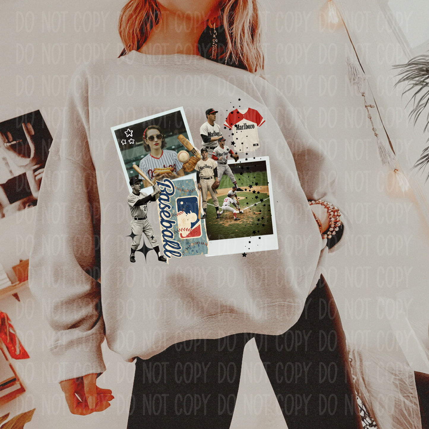 Retro Baseball Single Print DTF Transfer