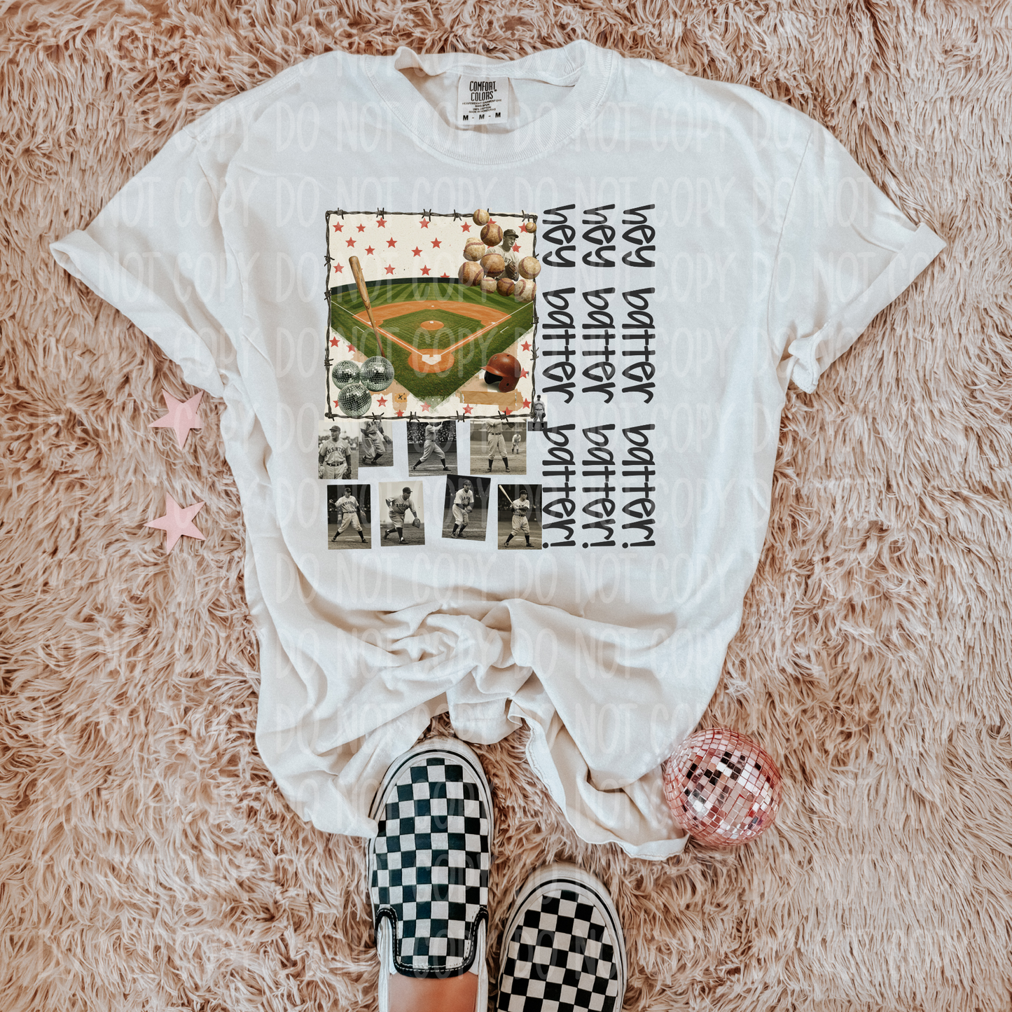 Retro Hey Batter Batter Single Print DTF Transfer