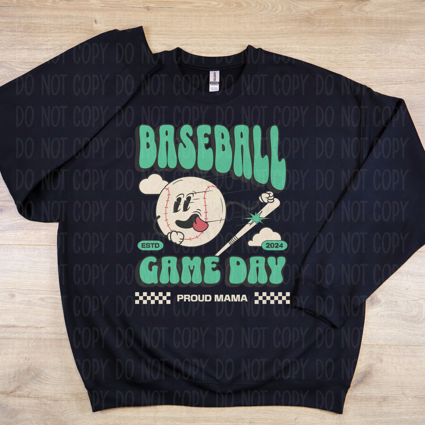 Retro Baseball Game Day Single Print DTF Transfer