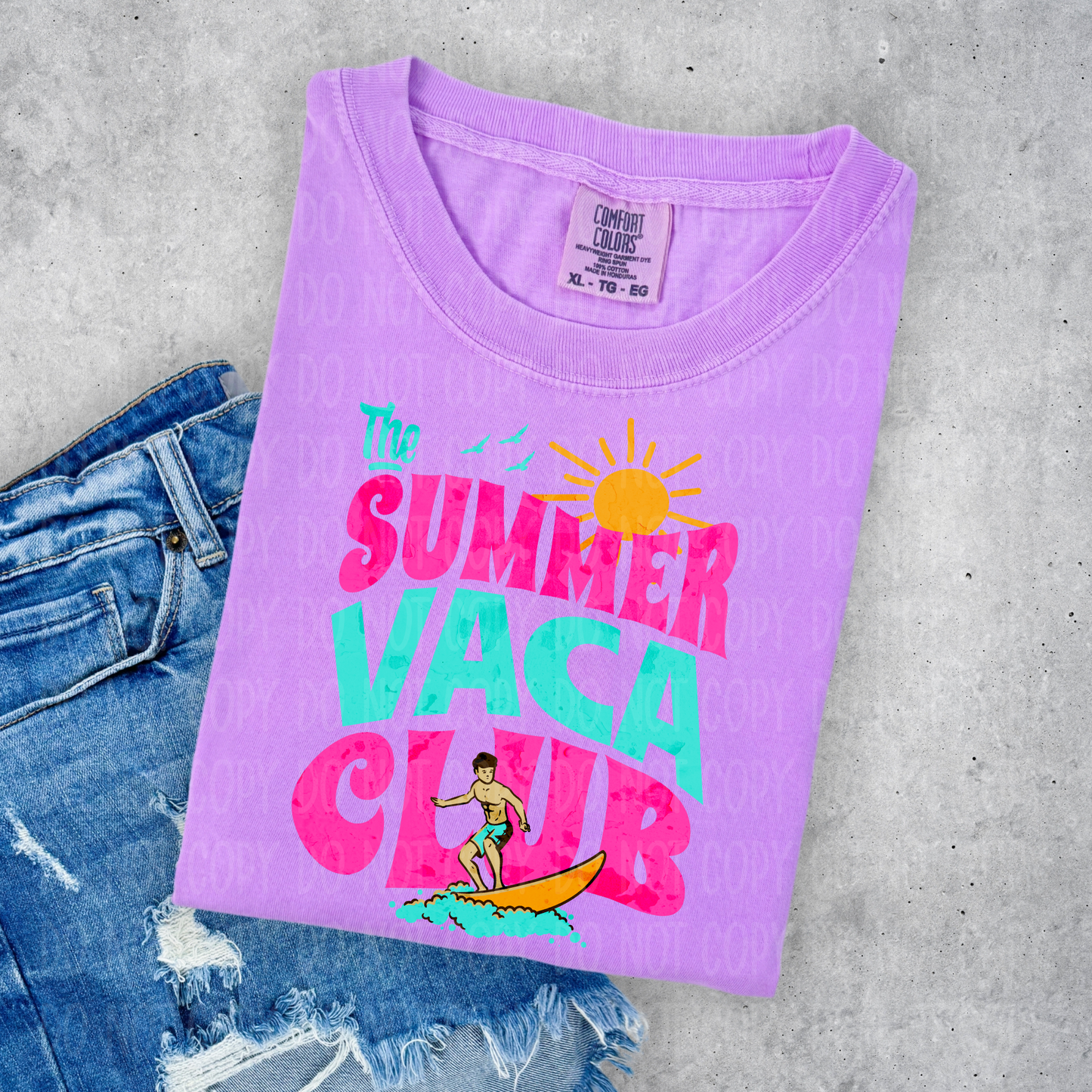 Summer Vaca Club Single Print DTF Transfer
