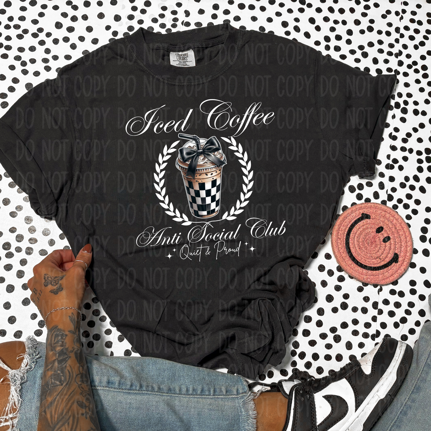 Iced Coffee Antisocial Single Print DTF Transfer