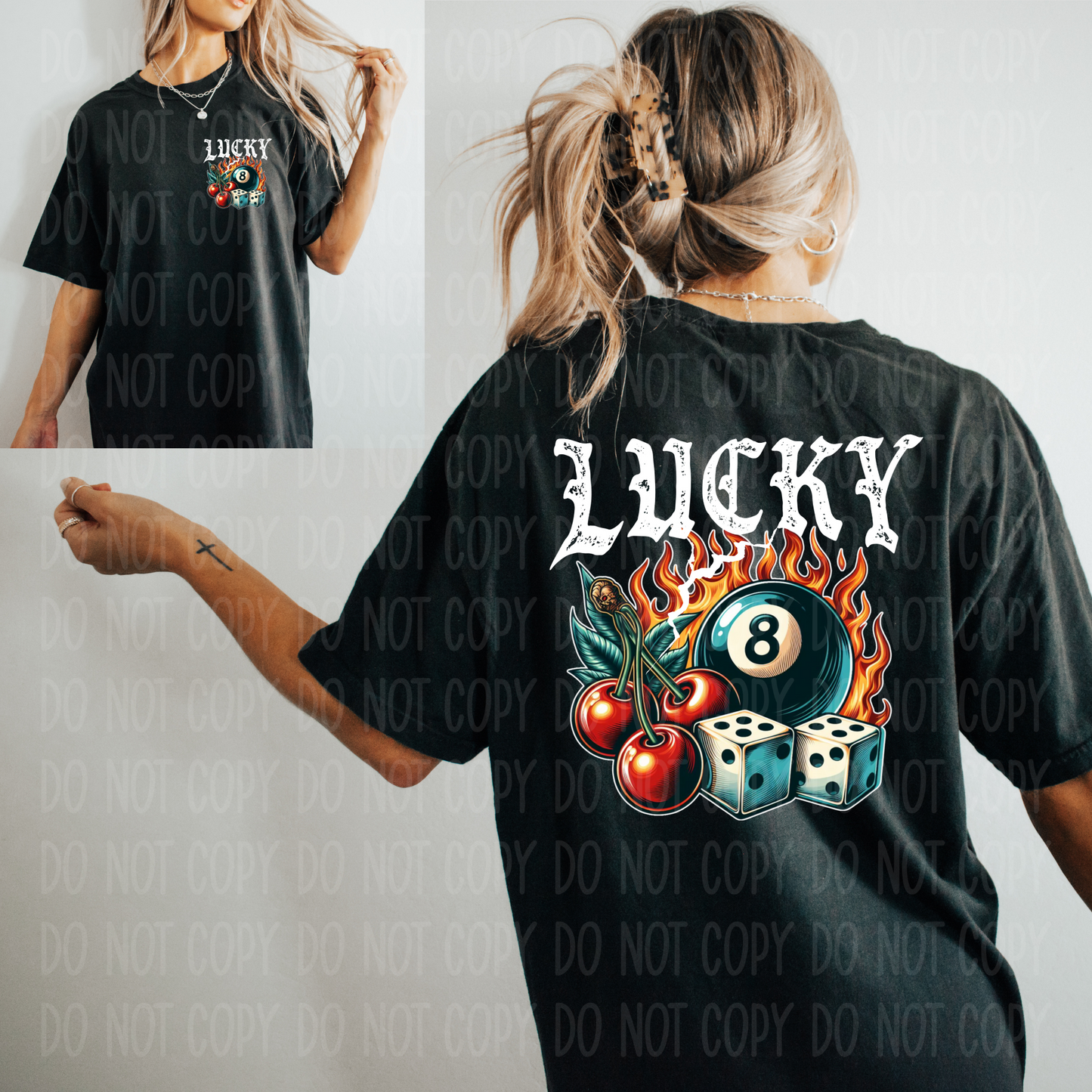 Lucky Eight Ball Single Print DTF Transfer