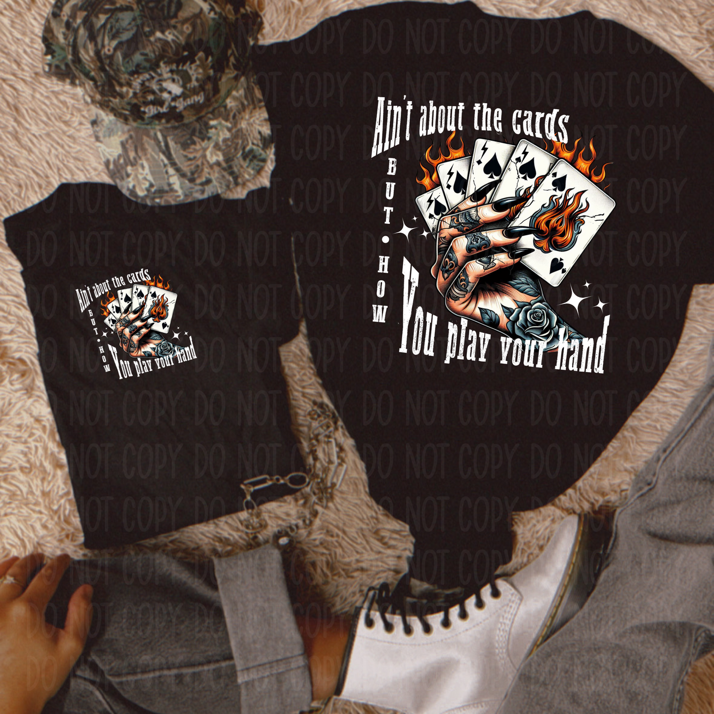 Ain't About The Cards Single Print DTF Transfer