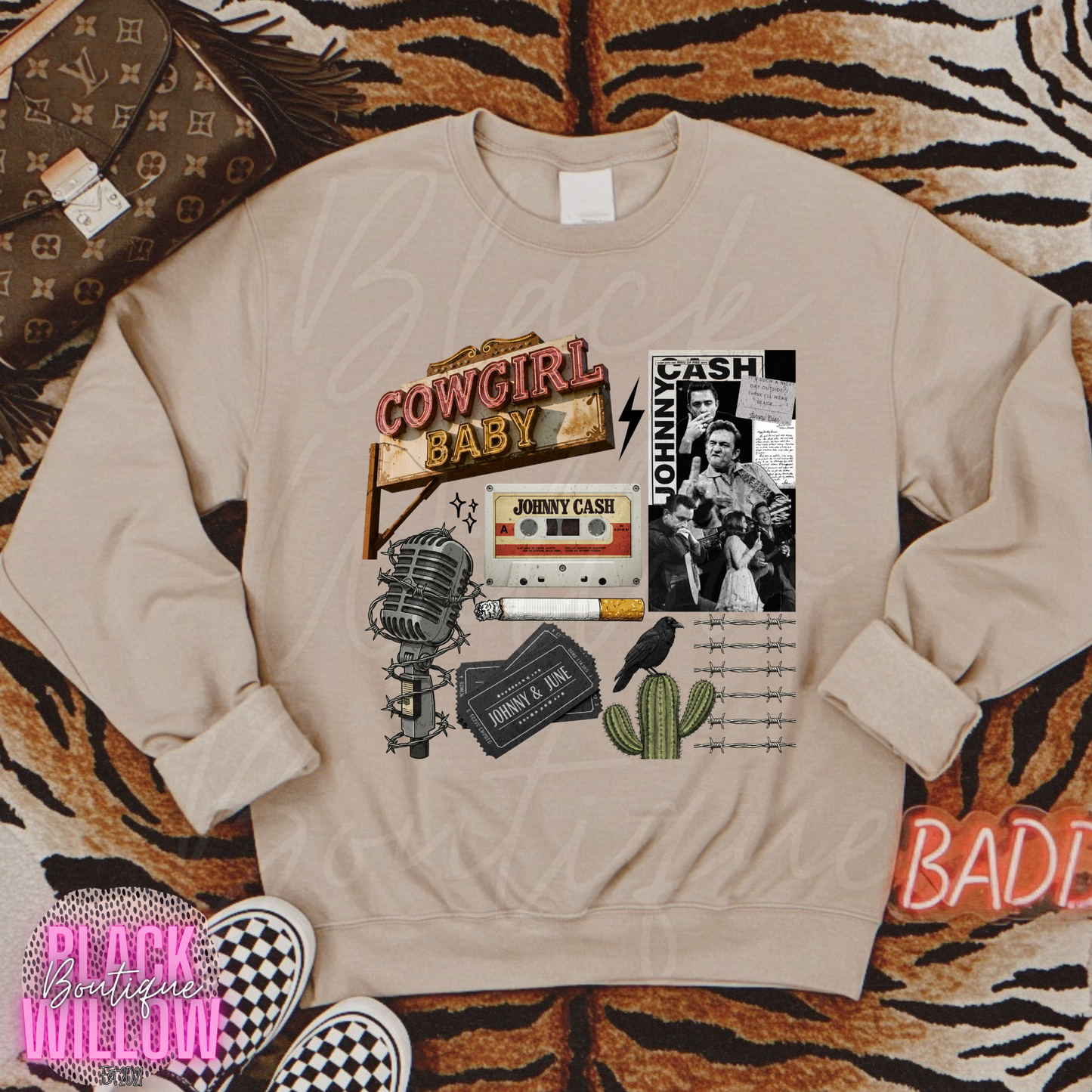 Johnny C Boujee Collage Tee Or Sweatshirt