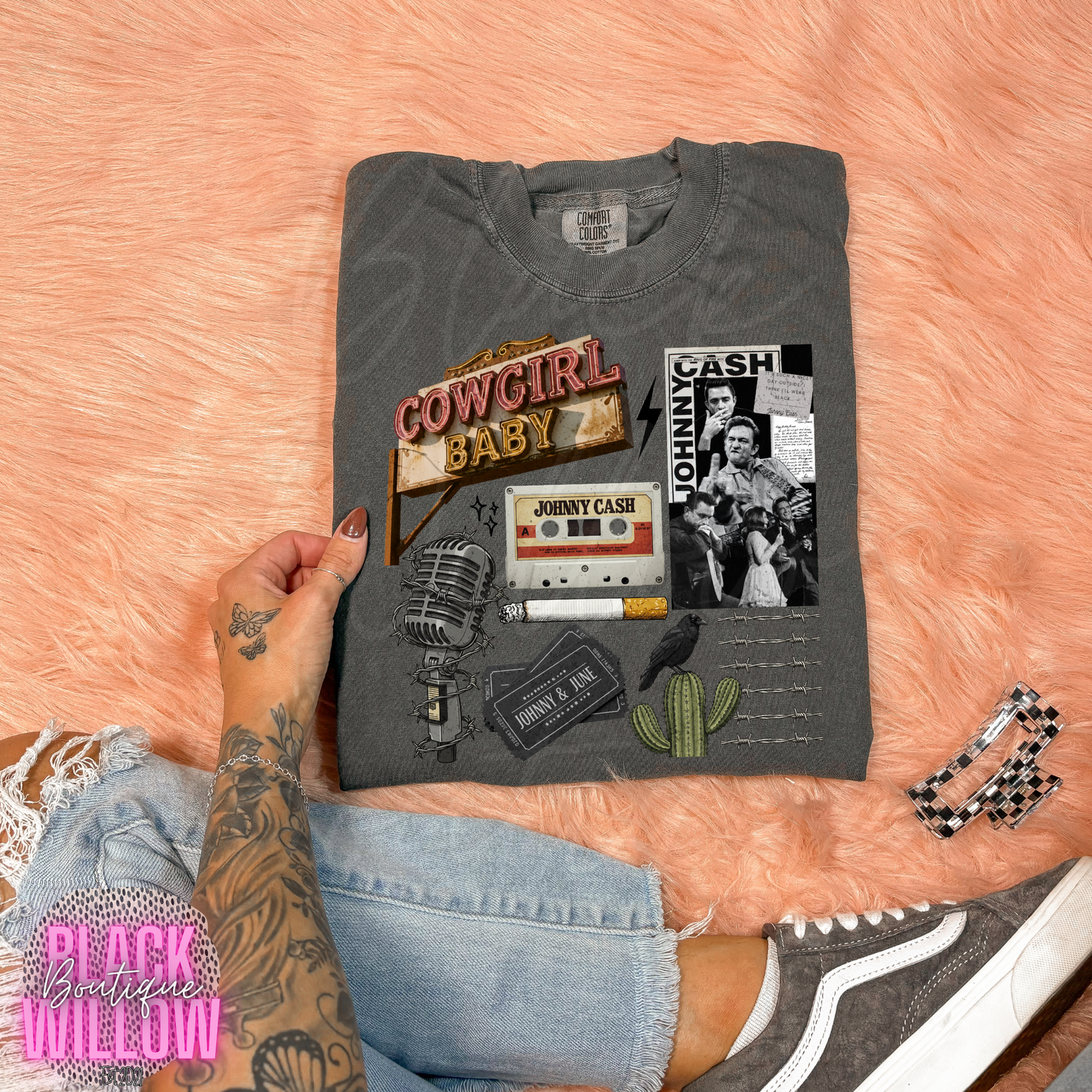 Johnny C Boujee Collage Tee Or Sweatshirt