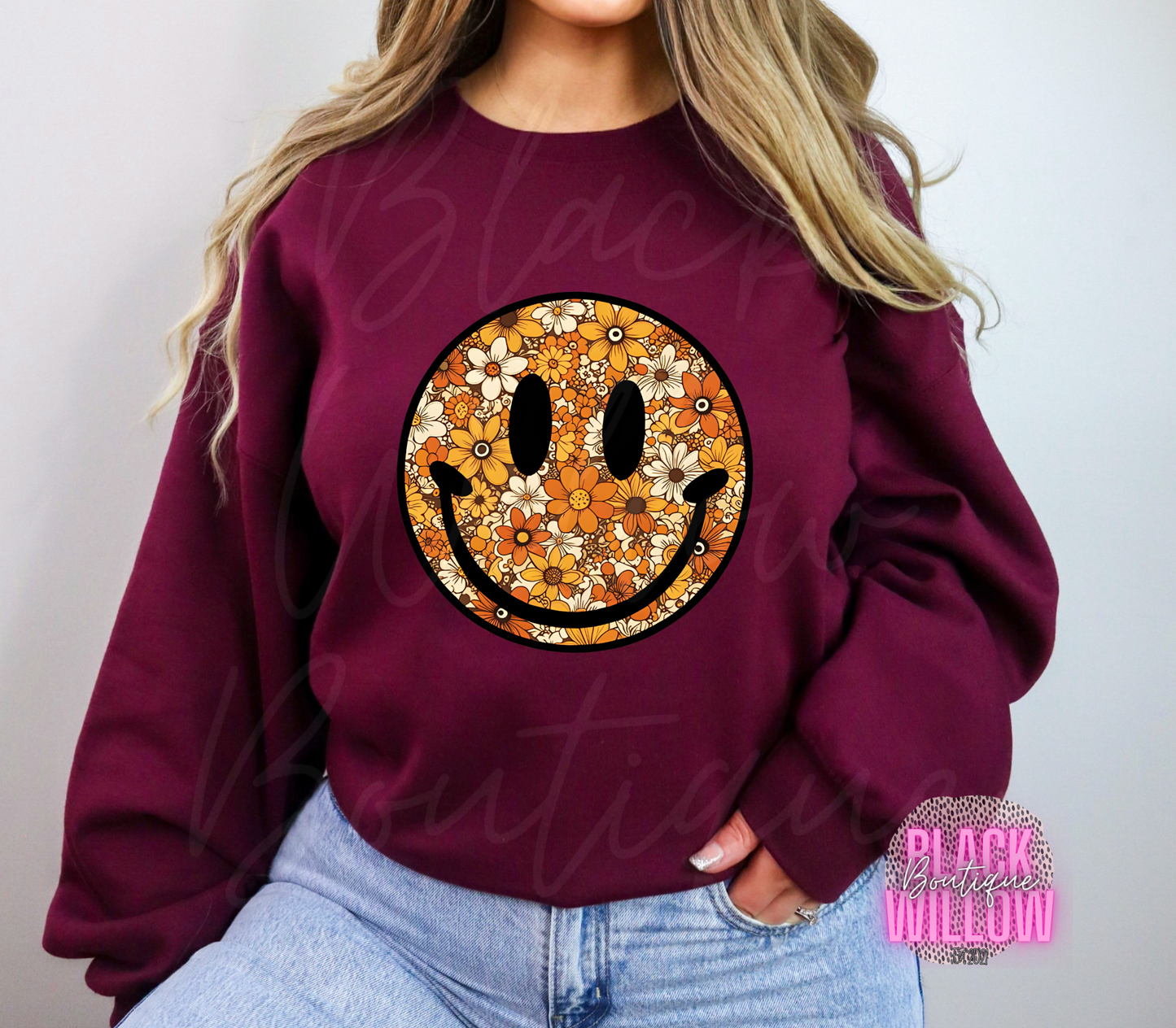 Fall Smiley Tee Or Sweatshirt