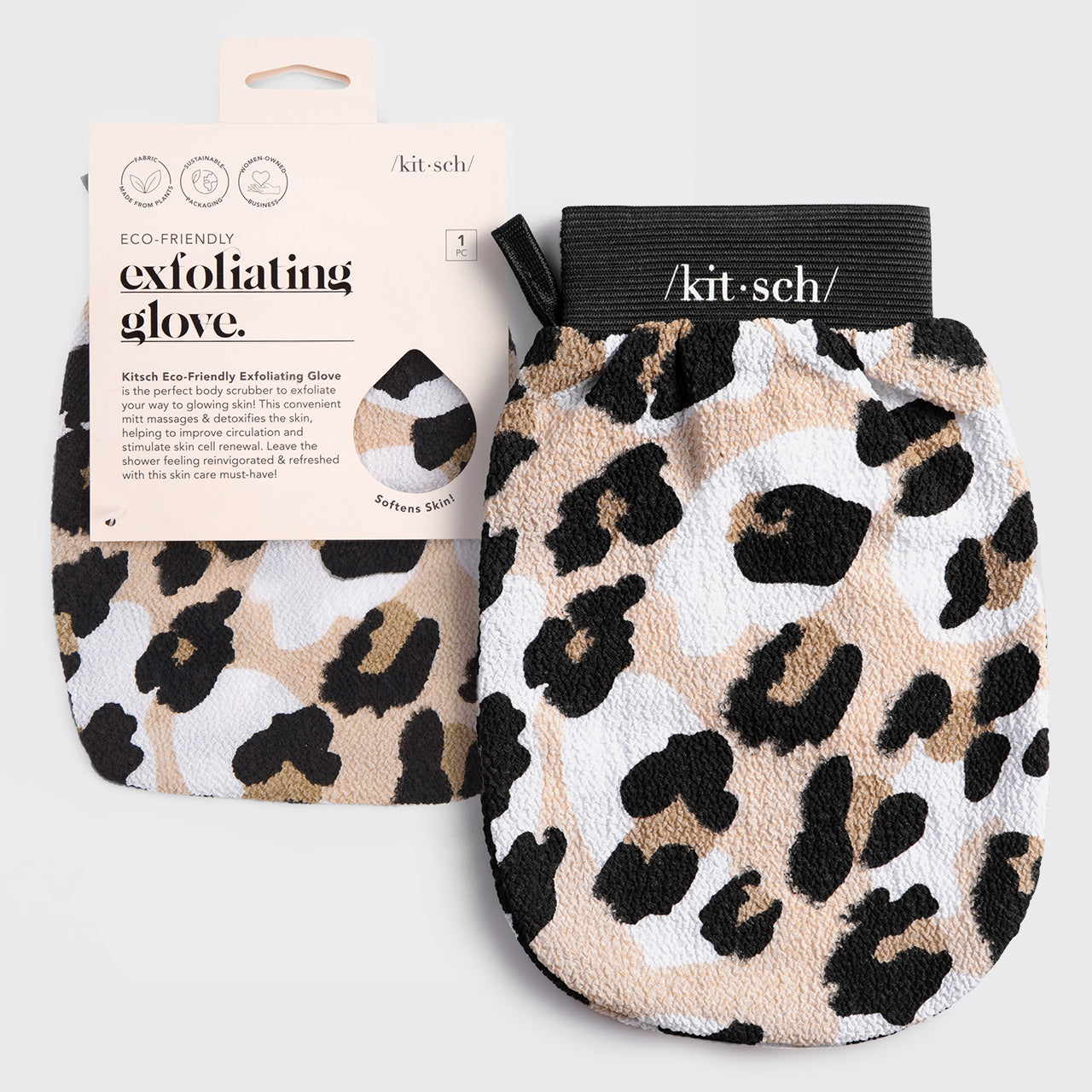 Leopard Exfoliating Gloves