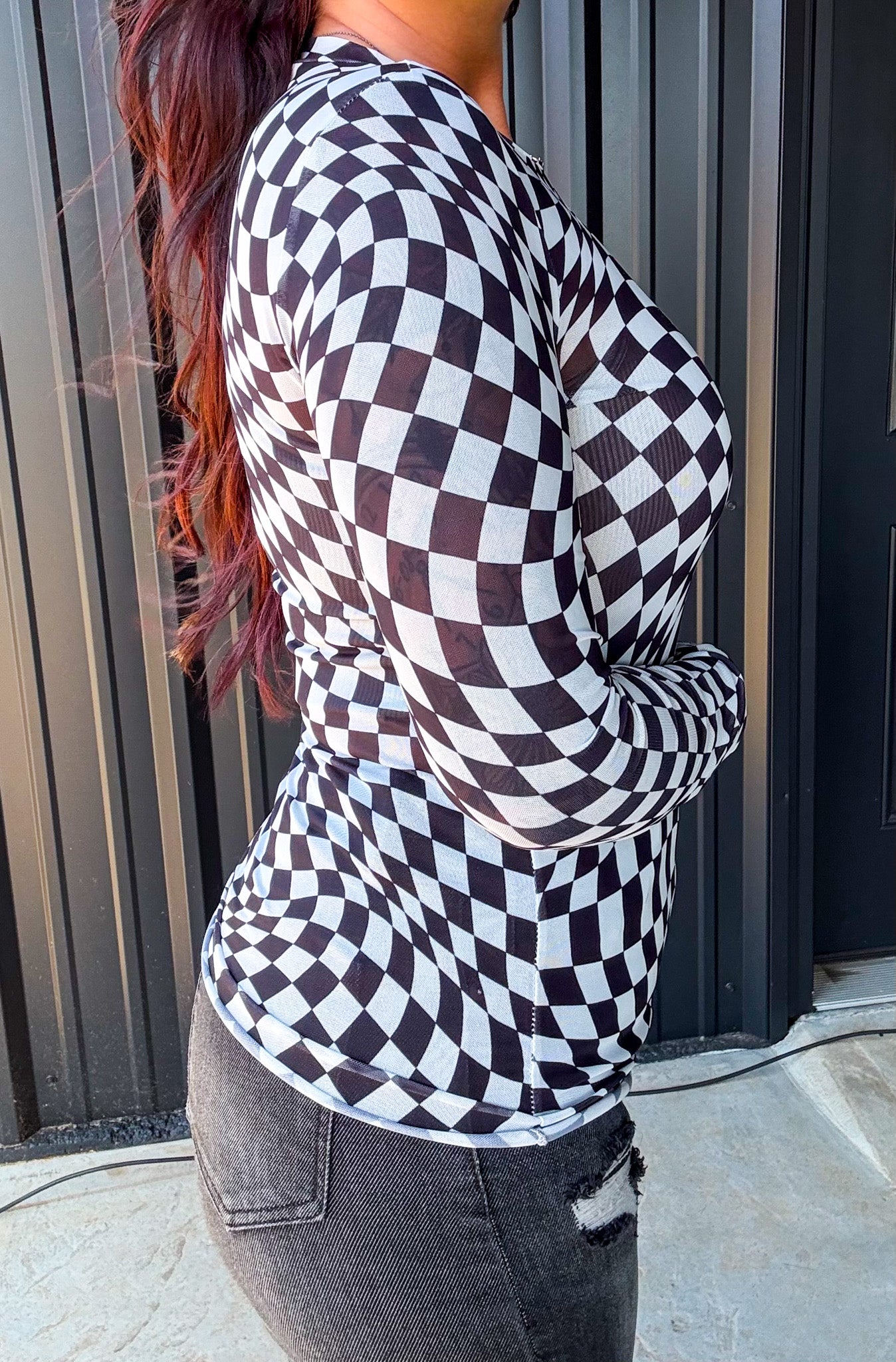 Race Around The Track Mesh Top