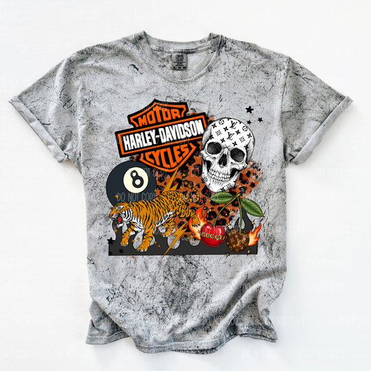 Harley Collage Comfort Colors Tee