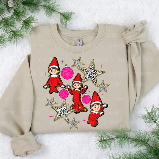 Cutie Christmas Elves Single Print DTF Transfer