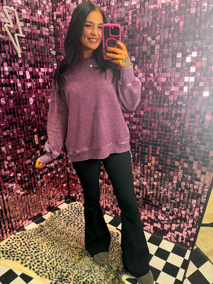 The Stella Acid Washed Fleece Pullover