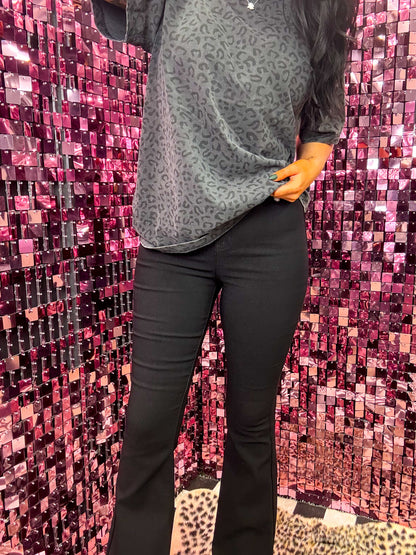 The Flora High Waisted Bell Bottom Flare Jeans