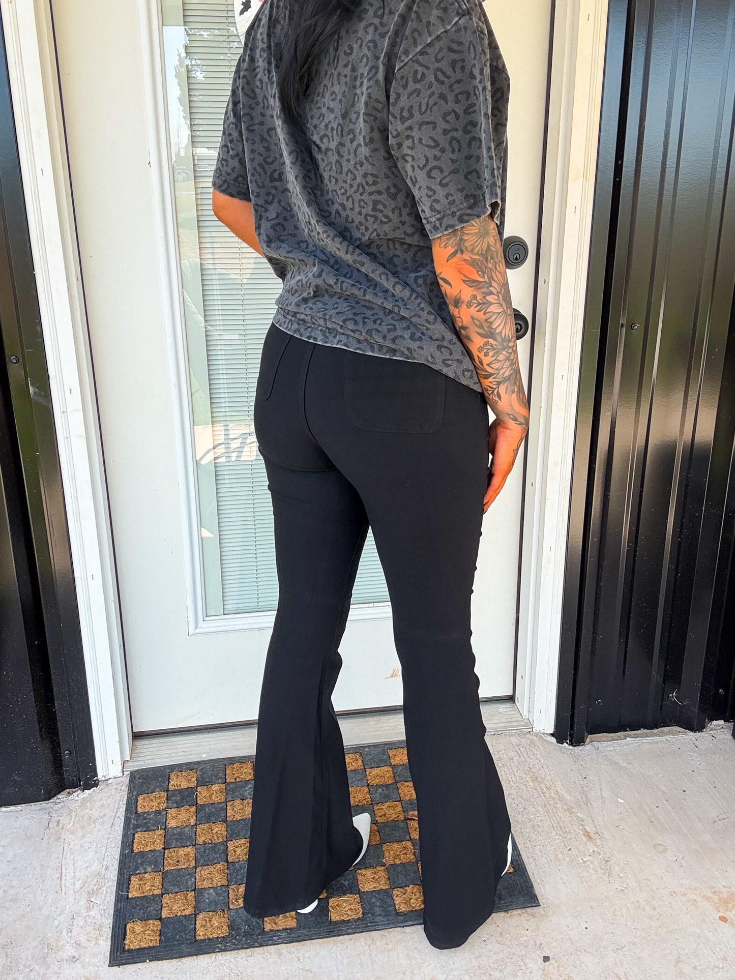 The Flora High Waisted Bell Bottom Flare Jeans