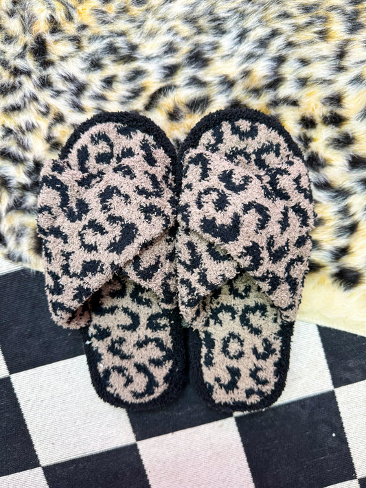 Luxury Crossover Leopard Slippers