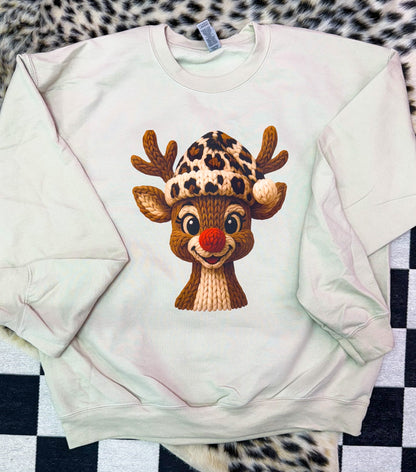 Yarn Reindeer Tee Or Sweatshirt