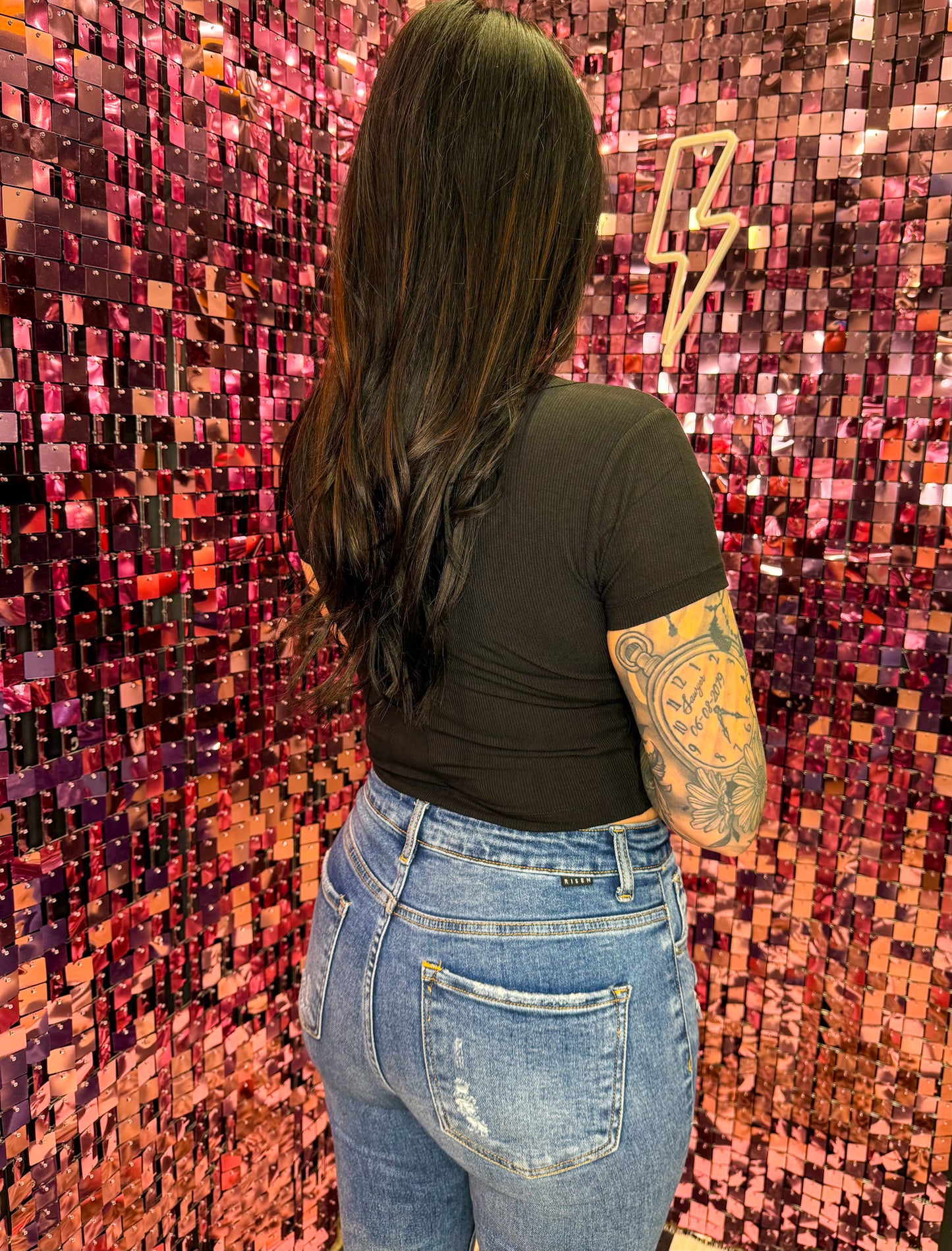 The Audrey Ribbed Cropped Tee