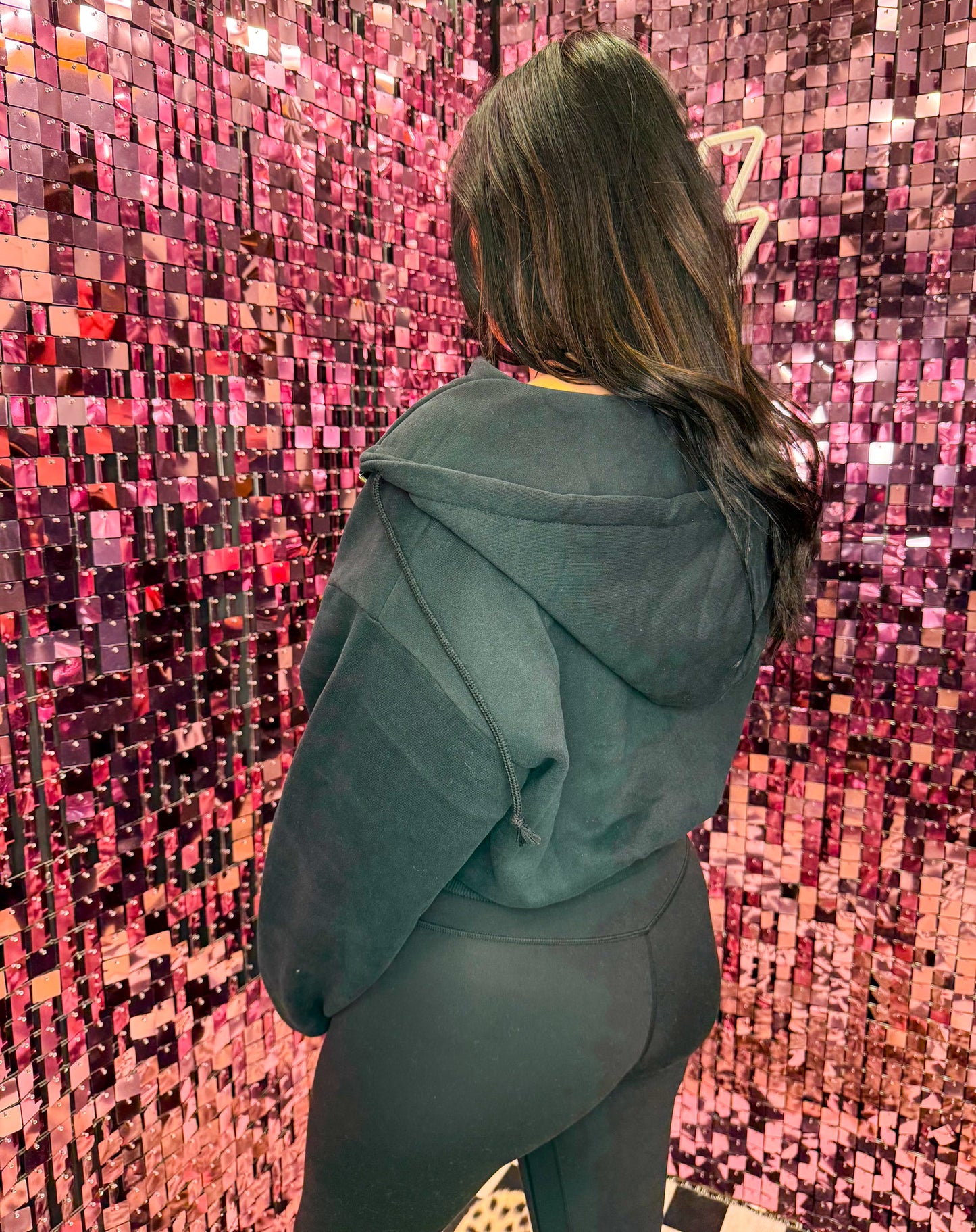 The Remi Cropped Full Zip Hoodie