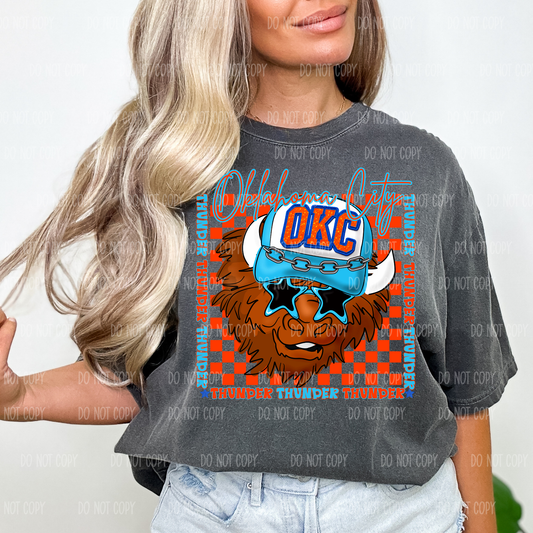 Thunder Basketball Tee Or Sweatshirt