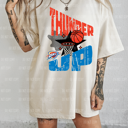 Thunder Basketball Tee Or Sweatshirt