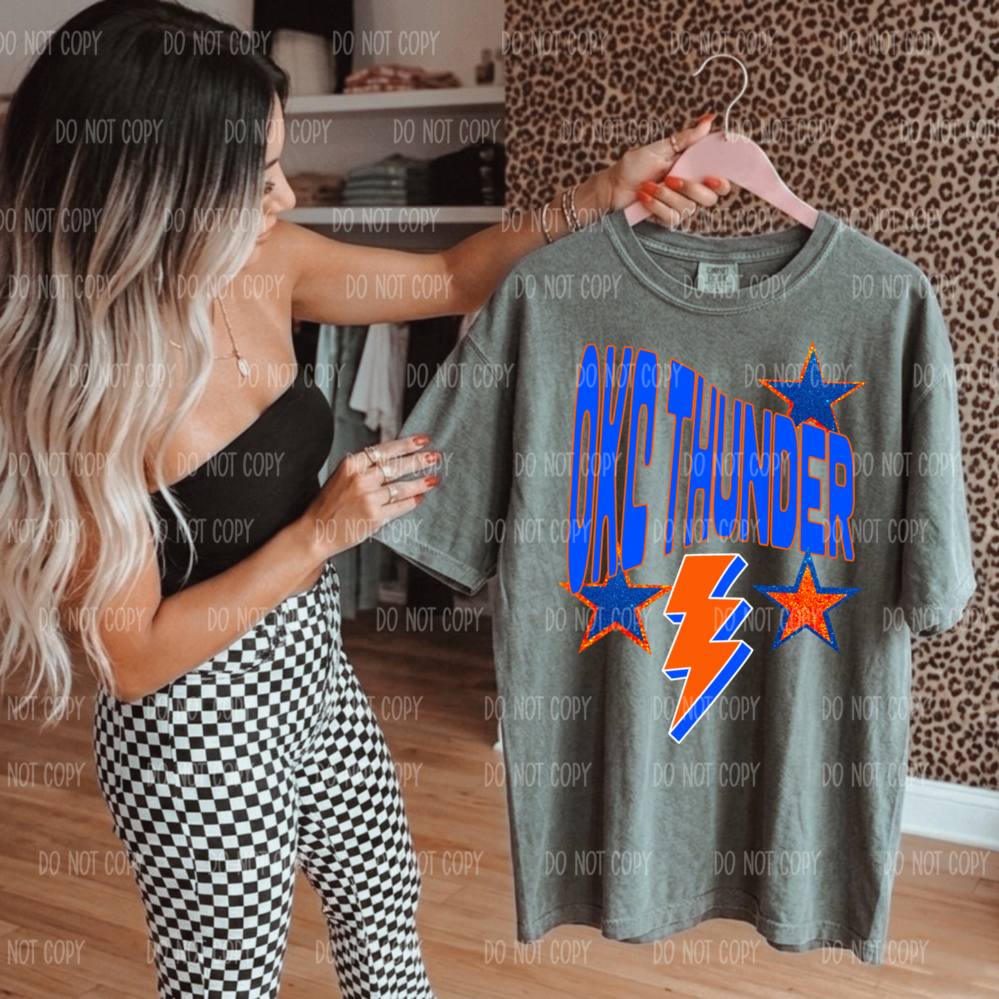 Thunder Basketball Tee Or Sweatshirt