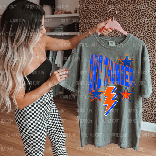 Thunder Basketball Tee Or Sweatshirt