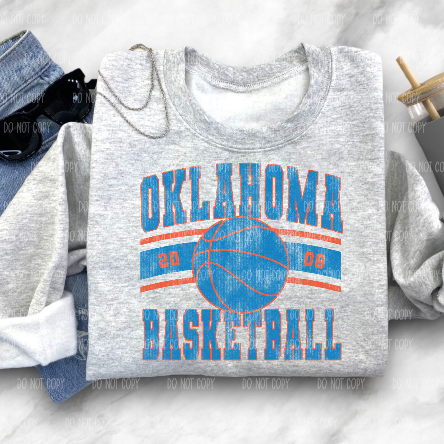 Thunder Basketball Tee Or Sweatshirt