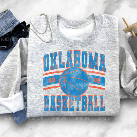 Thunder Basketball Tee Or Sweatshirt