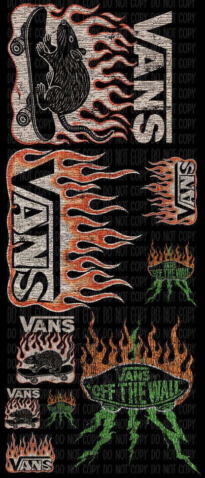 Rad Skater (Halftone) Pre-Made Gang Sheet 15X35