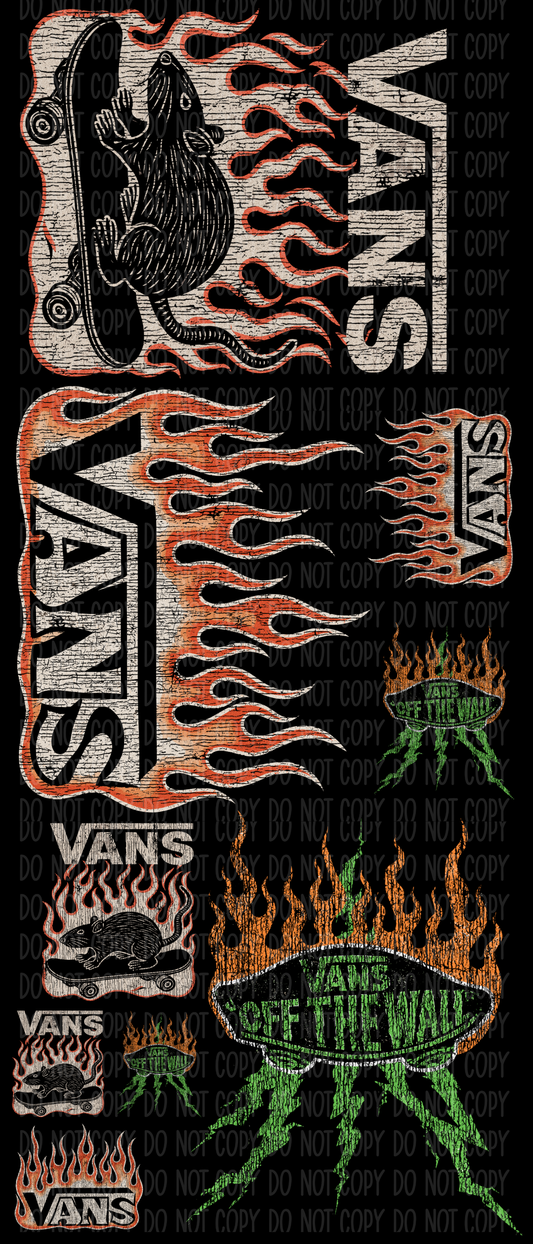 Rad Skater (Halftone) Pre-Made Gang Sheet 15X35