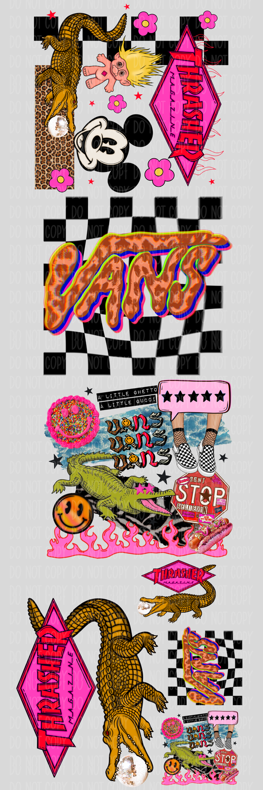 Skater Pre-Made Gang Sheet 15X45