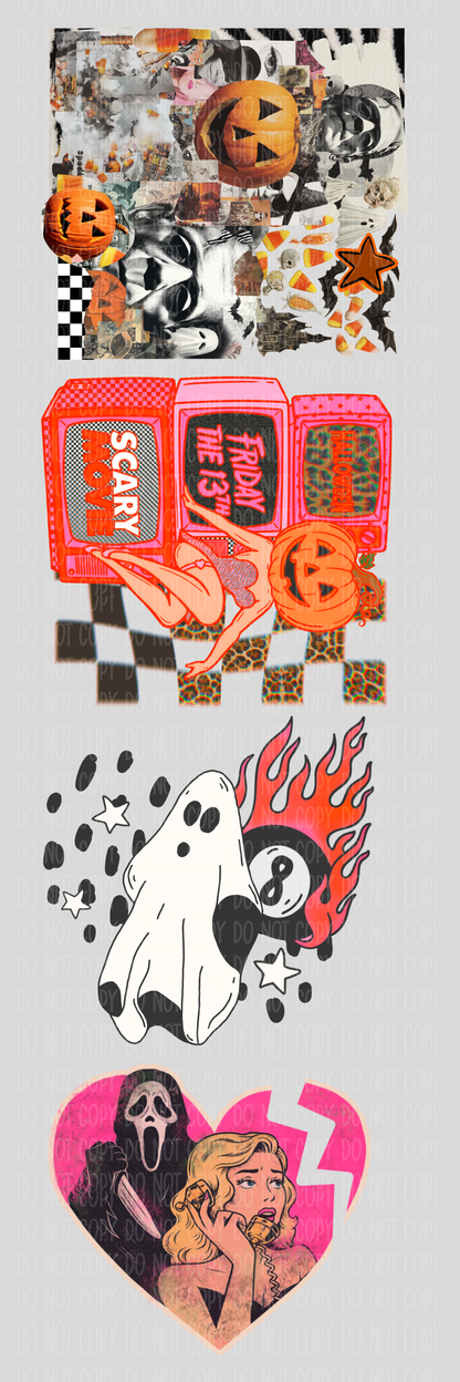 Scary Movie Pre-Made Gang Sheet 15X45